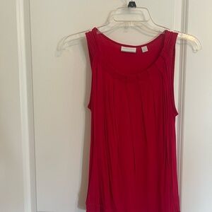 New York & Company Red Sleeveless Top